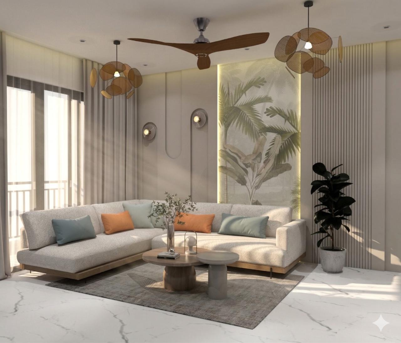 Refined spatial lounge styling